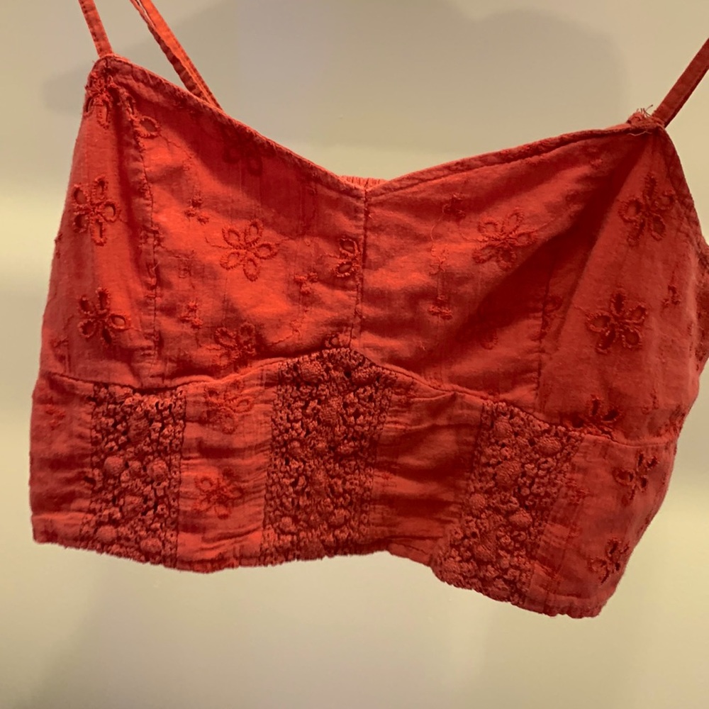 red crop top